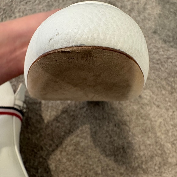 G/FORE White Leather Mule Loafers w/ Chain Detail Size 9 - Picture 10 of 14